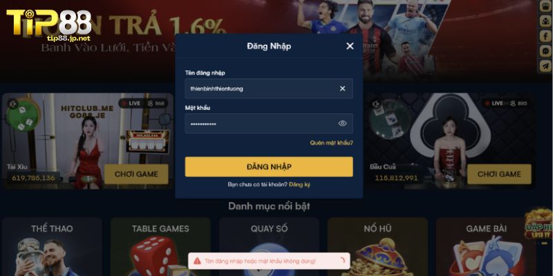 Các nguyên nhân dẫn đến việc quên mật khẩu TIP88